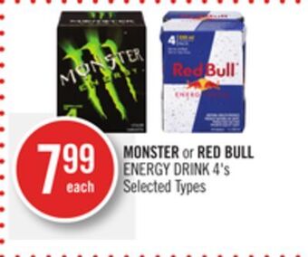 Shoppers Drug Mart Monster or red bull energy drink offer