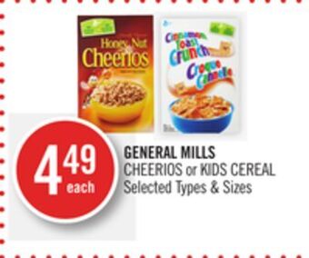 Shoppers Drug Mart General mills cheerios or kids cereal offer