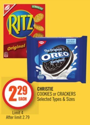 Shoppers Drug Mart Christie cookies or crackers offer