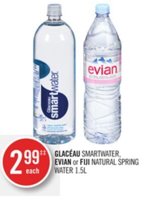 Shoppers Drug Mart Glacéau smartwater, evian or fiji natural spring water offer