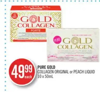 Shoppers Drug Mart Pure gold collagen original or peach liquid offer