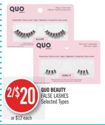 Shoppers Drug Mart Quo beauty false lashes offer