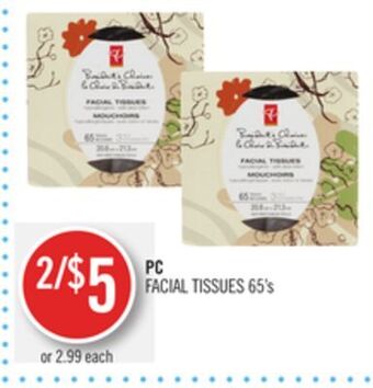 Shoppers Drug Mart Pc facial tissues offer
