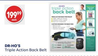 Shoppers Drug Mart Dr-ho's triple action back belt offer