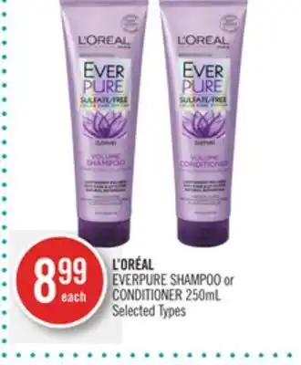 Shoppers Drug Mart L'oréal everpure shampoo or conditioner offer