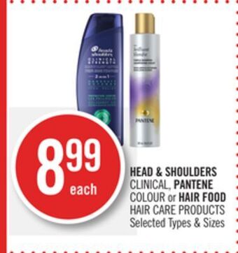 Shoppers Drug Mart Head & shoulders clinical, pantene colour or hair food hair care products offer
