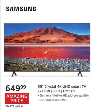The Source Samsung 55" crystal 4k uhd smart tv offer
