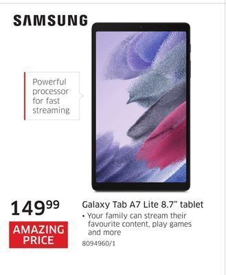 The Source Samsung galaxy tab a7 lite 8.7" tablet offer