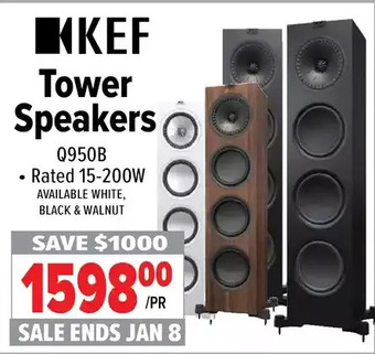 2001 Audio Video Kef tower speakers offer