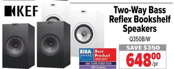 2001 Audio Video Kef two-way bass reflex bookshelf speakers offer