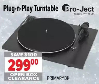 2001 Audio Video Pro-ject plug-n-play turntable offer