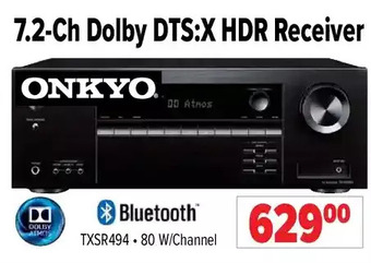 2001 Audio Video Onkyo 7.2-ch dolby dts:x hdr receiver offer