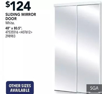 Lowe's Sga sliding mirror door offer