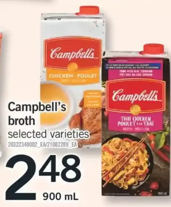 Fortinos Campbell's broth offer