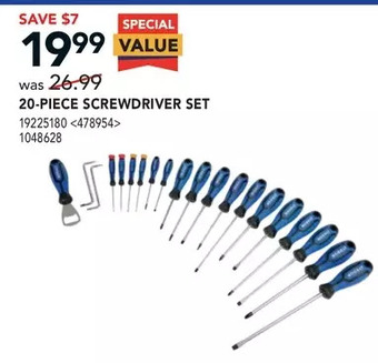 20-piece screwdriver set