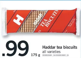 Fortinos Haddar tea biscuits offer