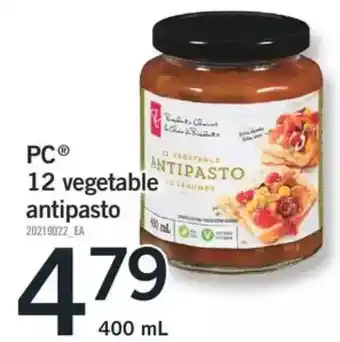 Fortinos Pc 12 vegetable antipasto offer