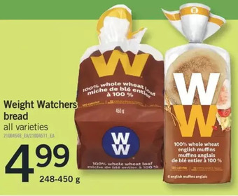 Fortinos Weight watchers bread offer