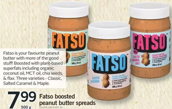 Fortinos Fatso boosted peanut butter spreads offer