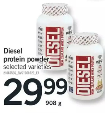 Fortinos Diesel protein powder offer