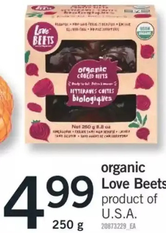 Fortinos Organic love beets offer