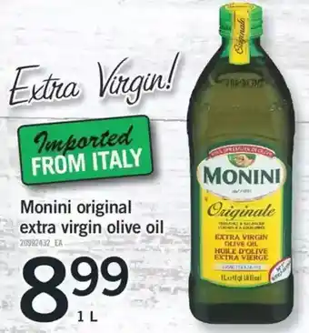 Fortinos Monini original extra virgin olive oil offer