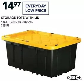 RONA Storage tote with lid offer