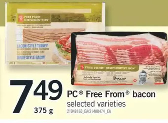 Fortinos Pc free from bacon offer