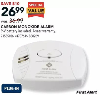 RONA Carbon monoxide alarm offer