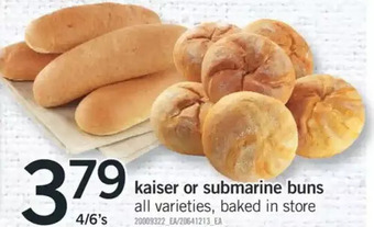 Fortinos Kaiser or submarine buns offer