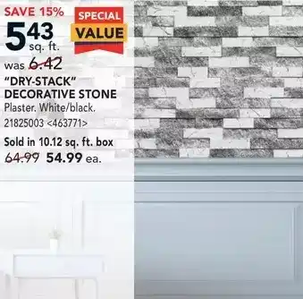 RONA "dry-stack" decorative stone offer