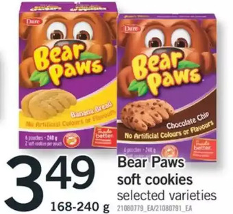 Fortinos Bear paws soft cookies offer