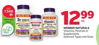 Rexall Webber naturals vitamins, minerals or supplements offer
