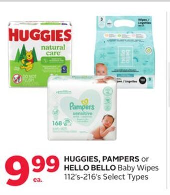 Rexall Huggies, pampers or hello bello baby wipes offer