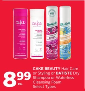 Rexall Cake beauty hair care or styling or batiste dry shampoo or waterless cleansing foam offer