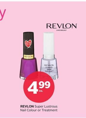 Rexall Revlon super lustrous nail colour or treatment offer