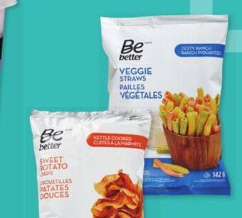 Rexall Be better gluten-free kettle chips 142g or veggie straws 142g offer
