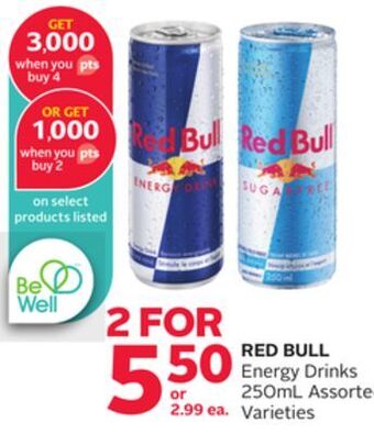 Rexall Red bull energy drinks offer