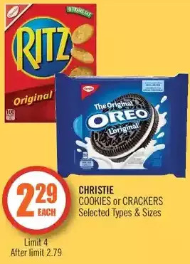 Shoppers Drug Mart Christie cookies or crackers offer