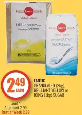 Shoppers Drug Mart Lantic granulated, brilliant yellow or icing sugar offer