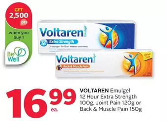 Rexall Voltaren emulgel 12 hour extra strength, joint pain or back & muscle pain offer