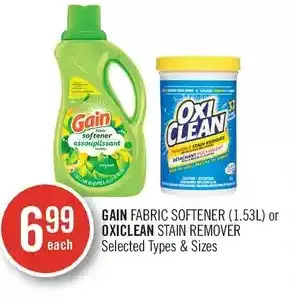 Shoppers Drug Mart Gain fabric softener or oxiclean stain remover offer