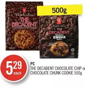 Shoppers Drug Mart Pc the decadent chocolate chip or chocolate chunk cookie offer