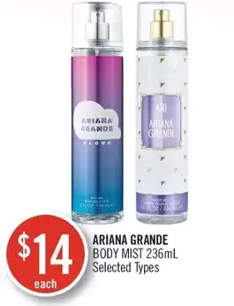 Shoppers Drug Mart Ariana grande body mist offer