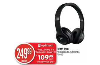 Shoppers Drug Mart Beats solo wireless headphones offer