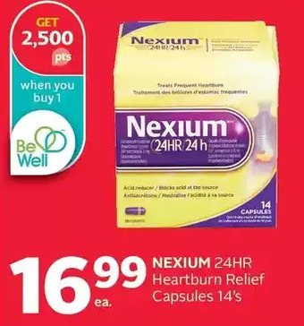 Rexall Nexium 24hr heartburn relief capsules offer