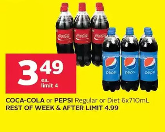 Rexall Coca-cola or pepsi regular or diet offer