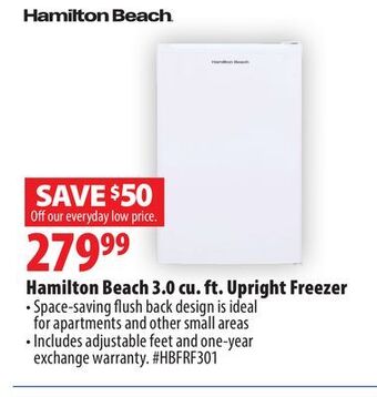 London Drugs Hamilton beach 3.0 cu. ft. upright freezer offer