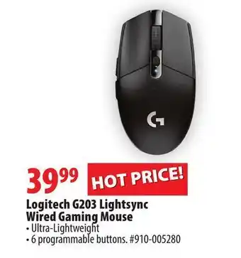 Logitech g203 lightsync wired gaming mouse