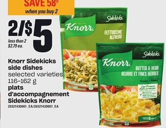 Independent City Market Knorr sidekicks side dishes, 116-162 g offer